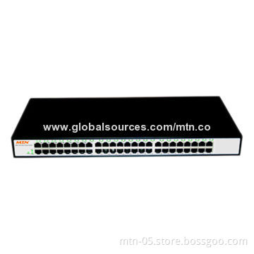48 Ports Gigabit-uplink Switch, Sized 440 x 220 x 44mm, CE/FCC Mark